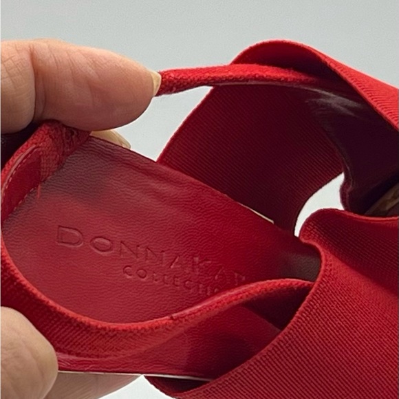 DONNA KARAN Collection Red & White Slingback Sandal EU 37 / US 7 - Picture 8 of 10